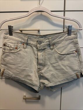 Levi's Light Beige Denim Cutoff Shorts